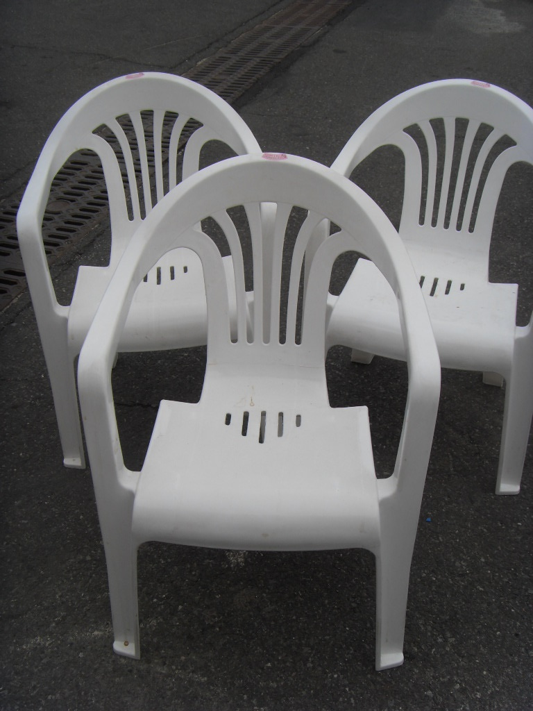 세호마트 파라솔 의자 3개 세트 중고 야외용의자 경남양산서창
